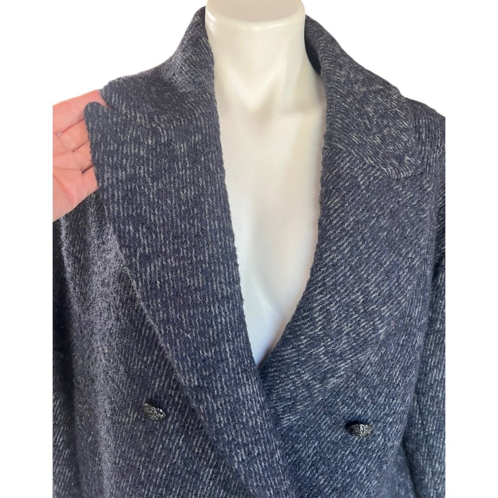 Ba&Sh  Women's Coat Size 3 US 10 Gray Double-Breasted Wool Blend Overcoat - Picture 5 of 14